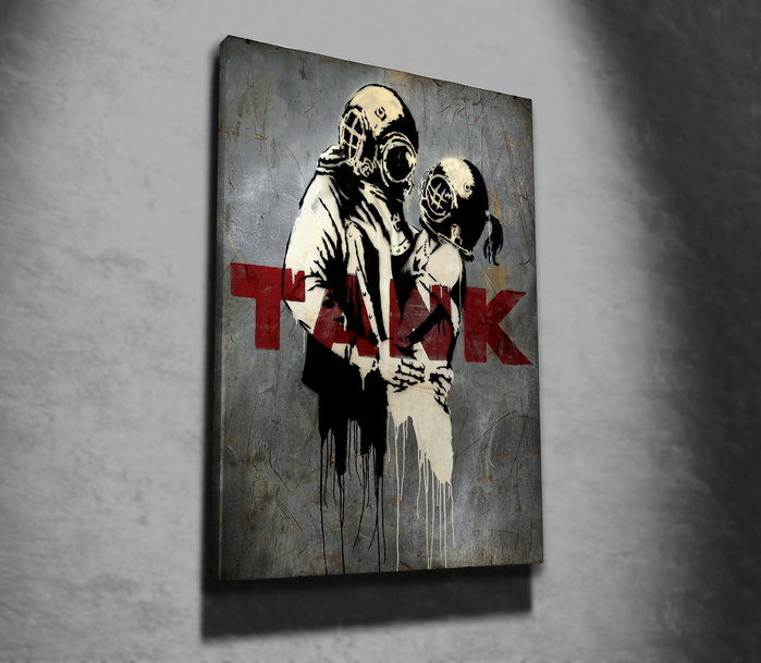 Wallity Lienzo Decorativo Banksy WY11 70 x 100 cm